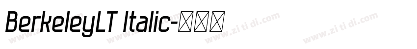 BerkeleyLT Italic字体转换